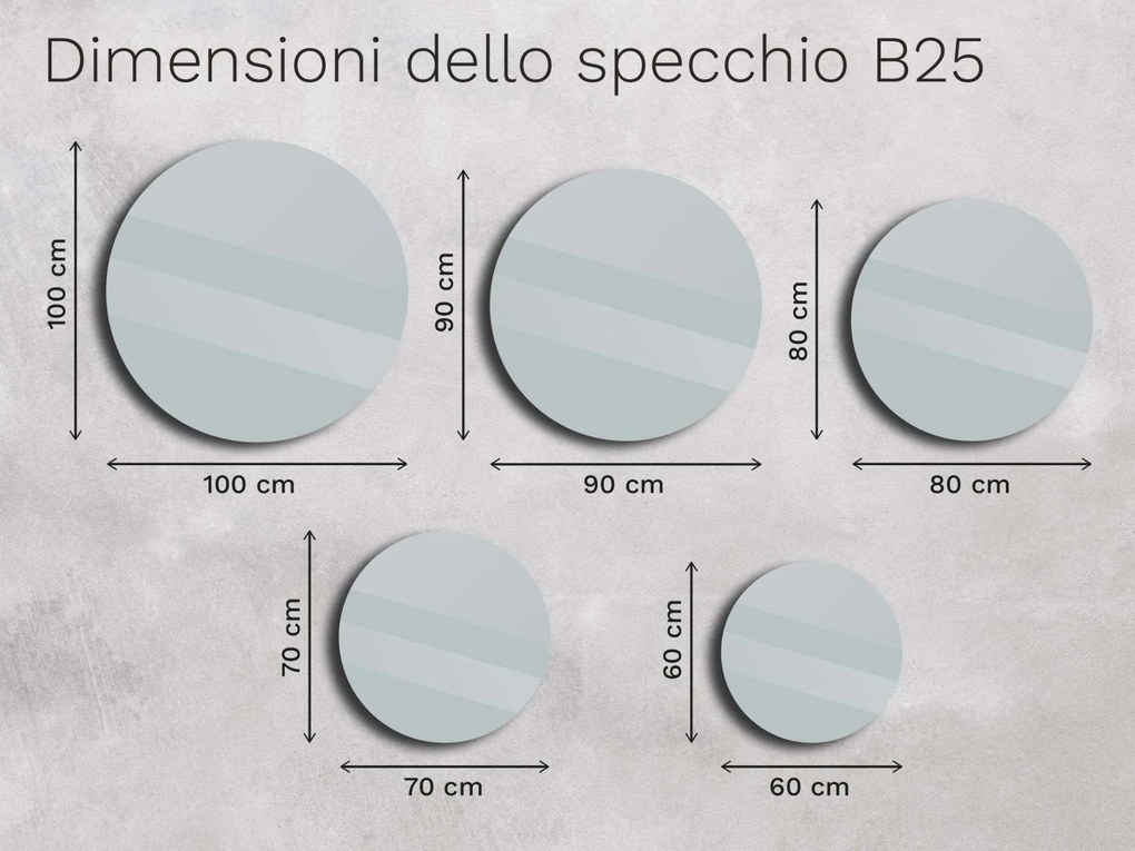 Specchio Base B25 60×60