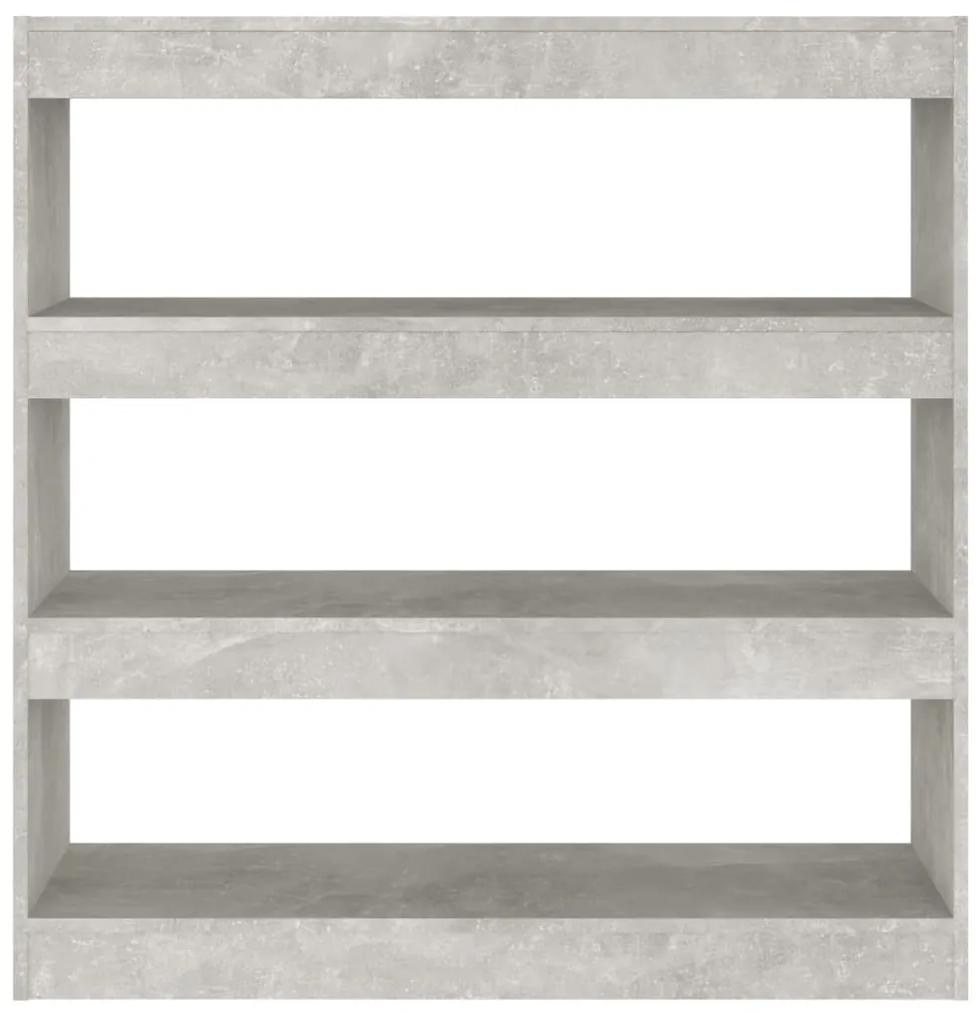 Libreria/divisorio grigio cemento 100x30x103 cm