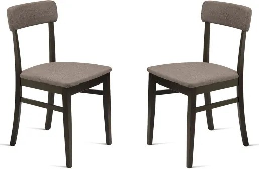 Sedia in tessuto Caffčlatte con struttura in legno LIPSIA 2 sedie