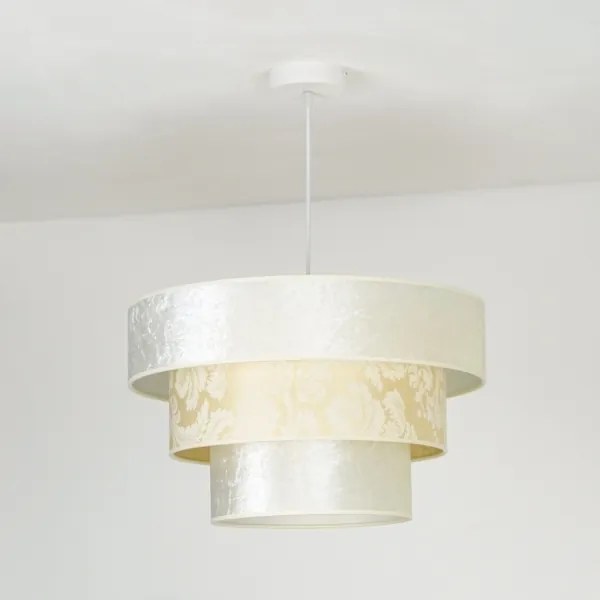 Duolla - Lampadario a sospensione con filo LUNETA 1xE27/40W/230V diametro 45 cm color crema