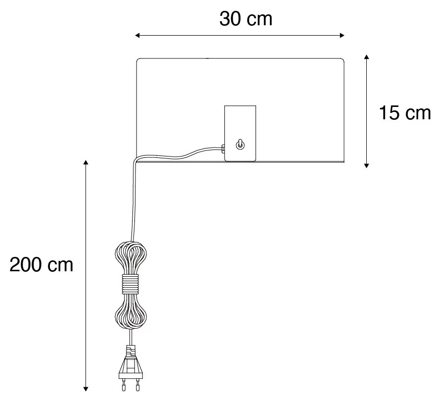 Applique moderna nera magnetica orientabile - Muro