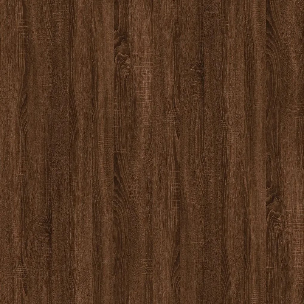 Tavolino Salotto Rovere Marrone 60x44,5x45 cm Legno Multistrato