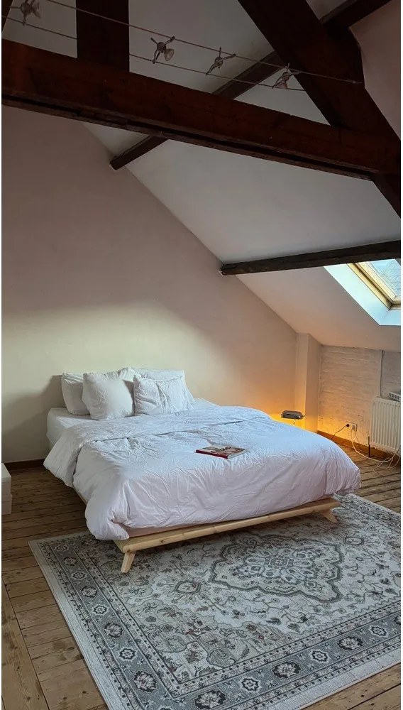 Letto matrimoniale in legno di pino con griglia 140x200 cm Senza - Karup Design