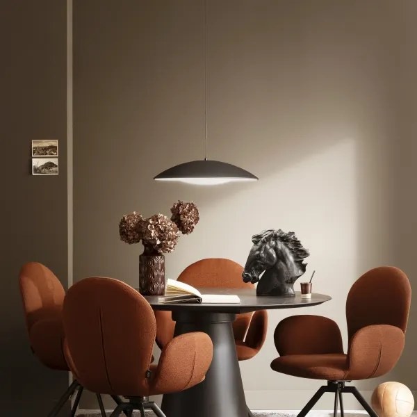 Schöner Wohnen 14606-18-LED Lampada a sospensione dimmerabile su cavo LENTE LED/17W/230V Ø40 cm, nera