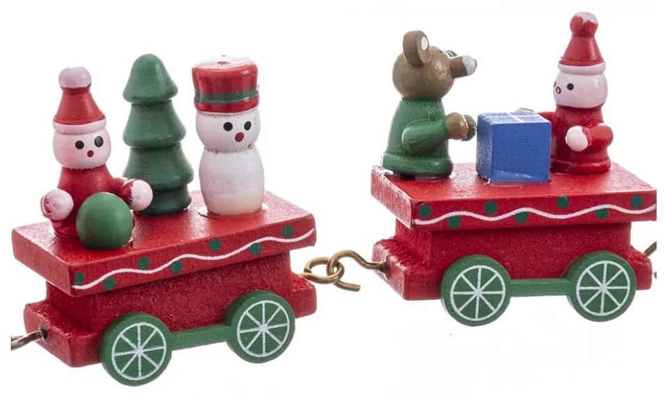 Statuetta natalizia in legno (altezza totale 7,5 cm) Locomotive – Casa Selección