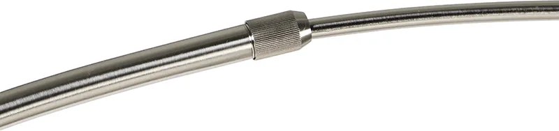 Lampada da terra ad arco in acciaio con base in marmo bianco e paralume in acciaio - Arc XXL