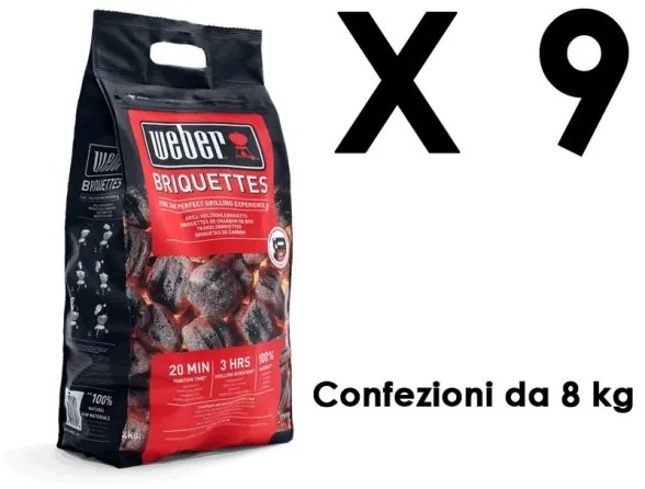 Bricchetti di legno 8 kg Weber - Offerta 9 Sacchi