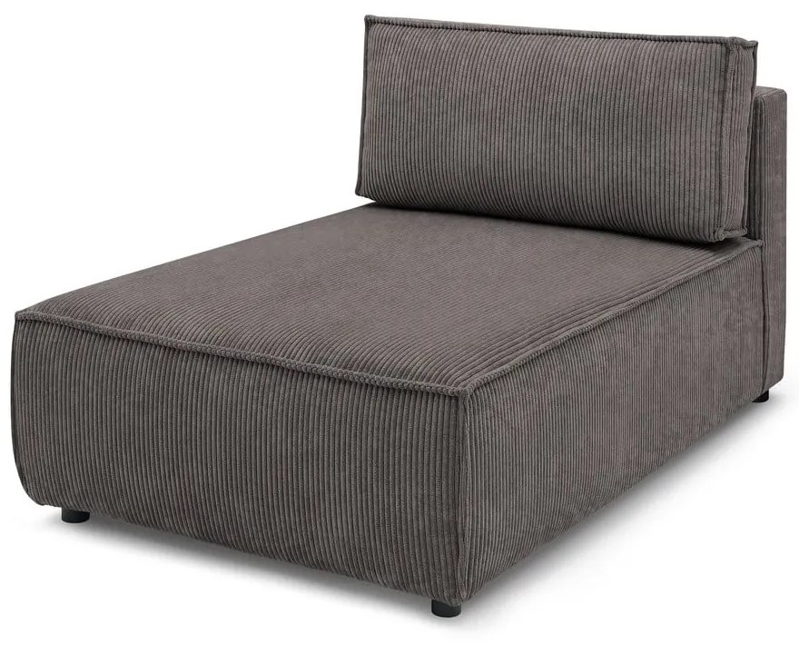 Modulo divano in velluto a coste variabile marrone chiaro Nihad modular - Bobochic Paris