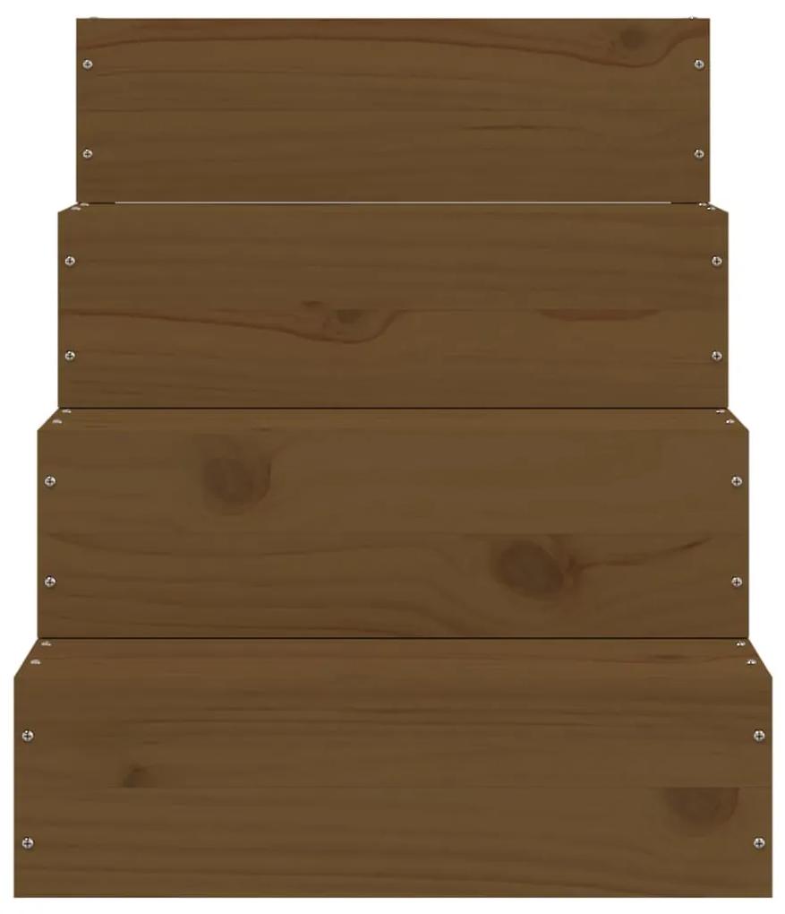 Scala per animali miele 40x49x47 cm in legno massello di pino