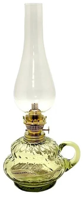 Lampada a olio ANNA 34 cm verde foresta quadrati