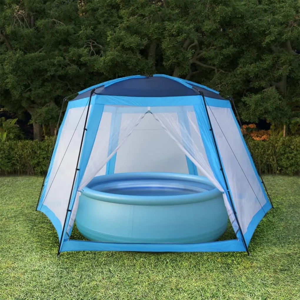 Tenda Per Piscina İn Tessuto 660x580x250 Cm Blu /