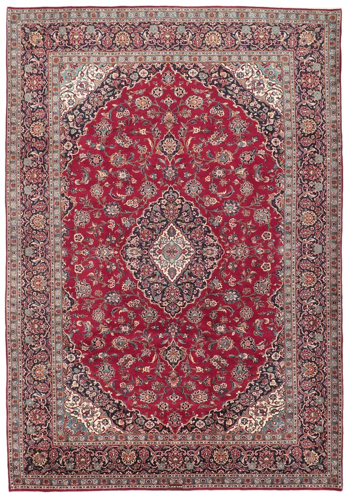 Kashan Tappeto 260 x 370 (Iran) Annodato A Mano