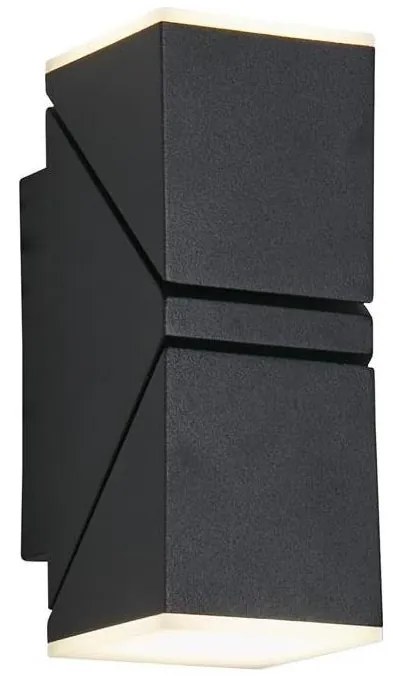 Searchlight 36170BK - MONTANA LED Lampada da parete per esterni 2xLED/6W/230V IP44