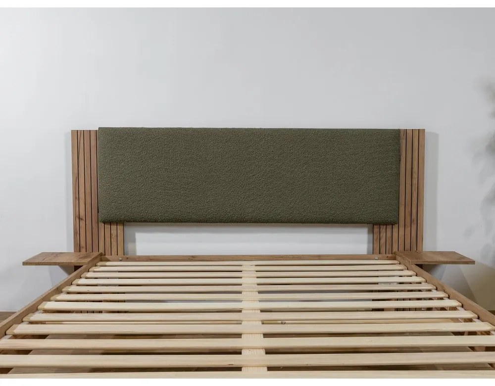 Letto matrimoniale verde con rete inclusa 140x190 cm Lior – Bobochic Paris