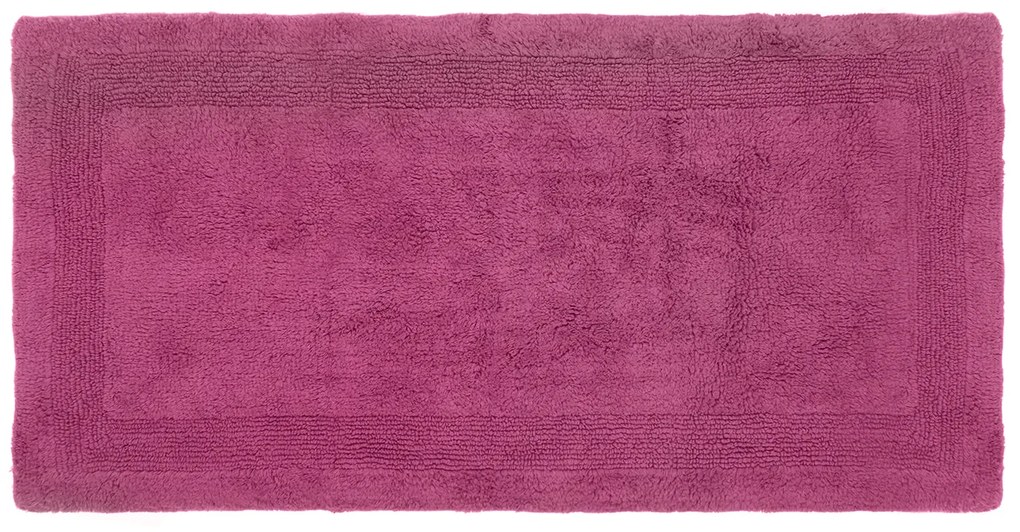 Tappeto bagno 60x110 cm in cotone magenta