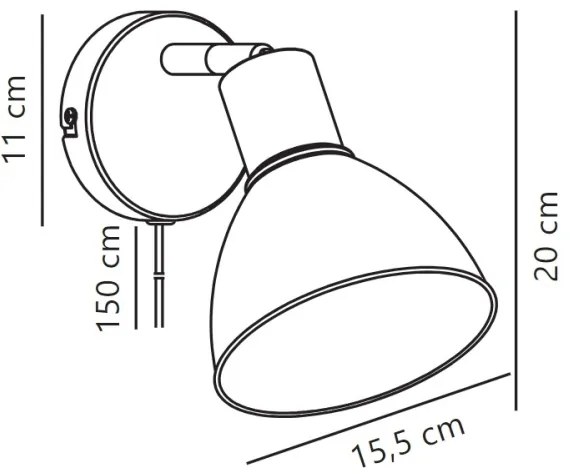 Nordlux - Faretto da parete POP 1xE27/18W/230V beige