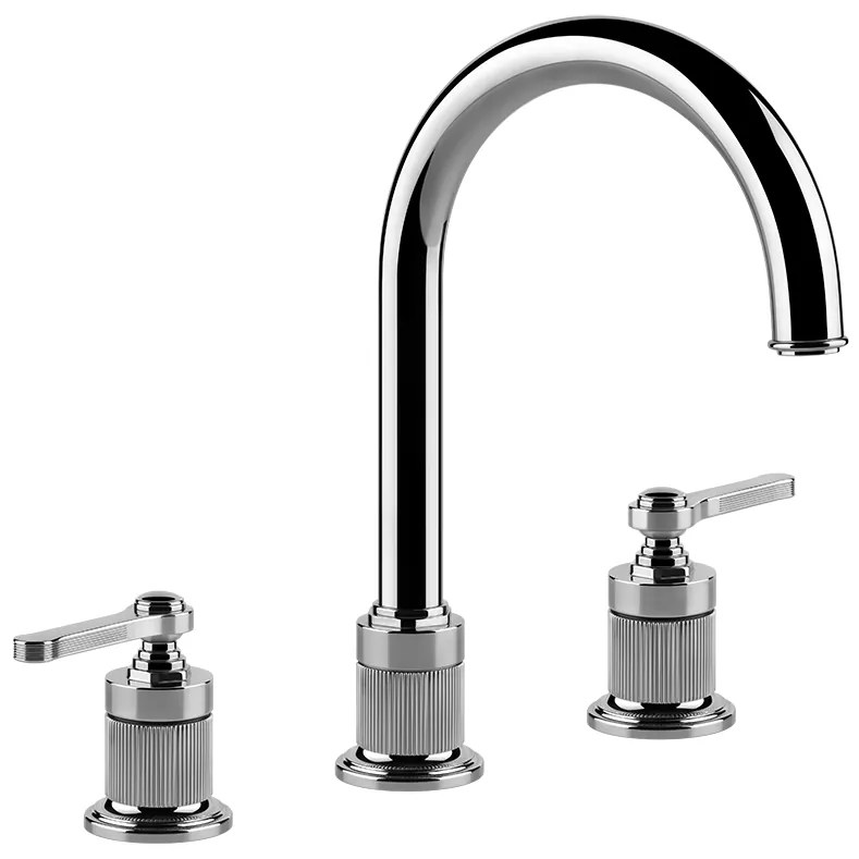 Gruppo lavabo 3 fori medio con bocca a ombrello con scarico cromo 65015 gessi