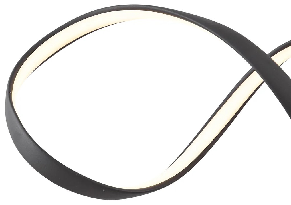 Lampada a sospensione di design nera 100 cm con LED dimmerabile a 3 livelli - Wokkel