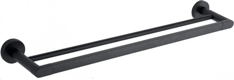 Mexen Tiber doppio appendino per asciugamani, nero - 7050525-70