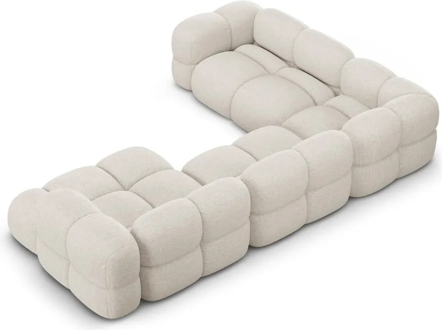 Divano angolare beige (con penisola a sinistra/a U) Loretto – Cosmopolitan Design