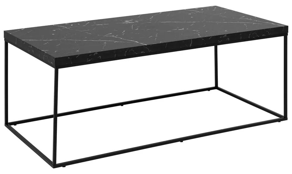 Tavolino nero con piano in marmo 55x110 cm Barossa - Actona