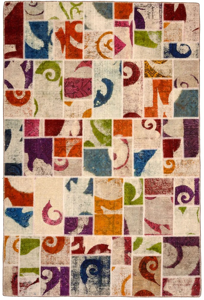 Patchwork Tappeto persiano 200x300 Beige (Iran) Annodato A Mano