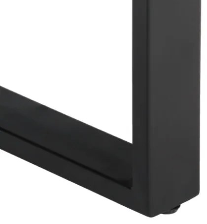 Panca 160 cm Nero e Marrone in Vera Pelle di Capra