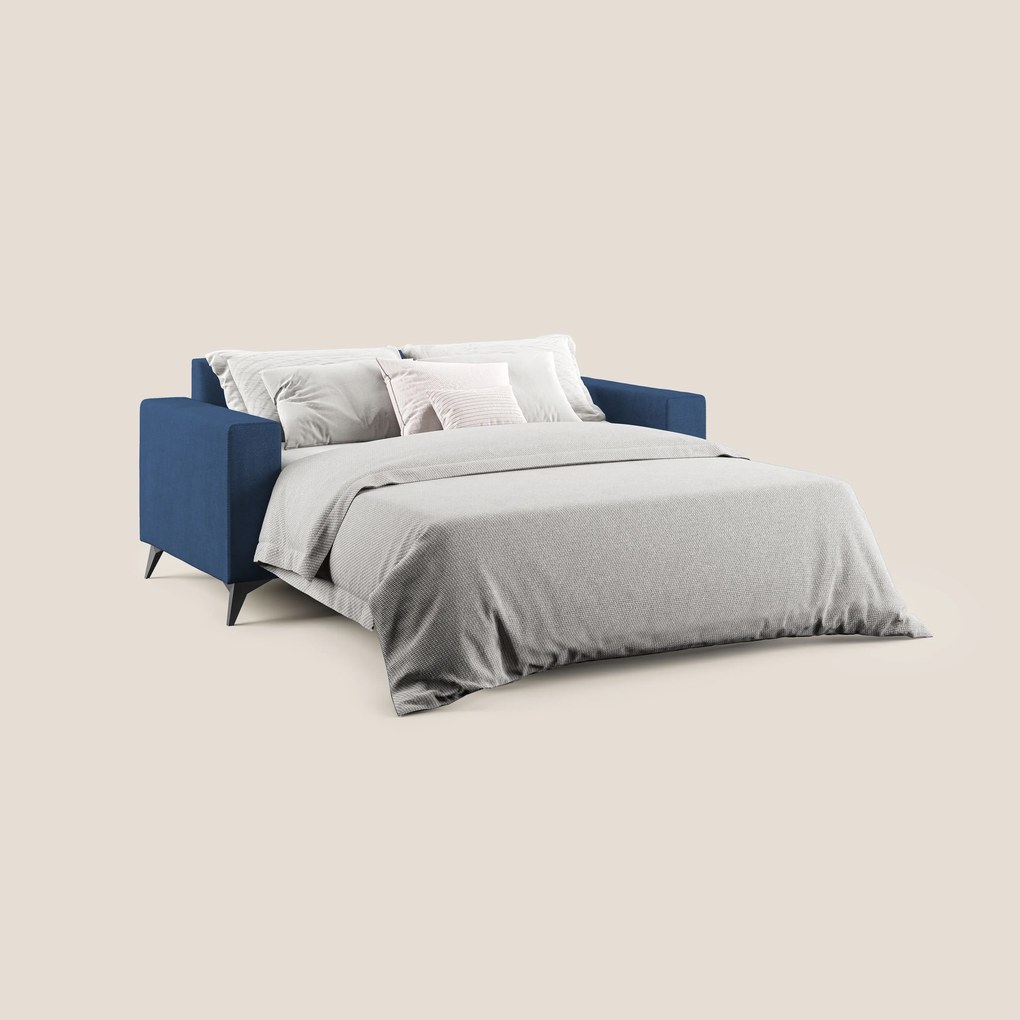 Pegaso divano letto con poggiatesta reclinabili e rivestimento T02 blu