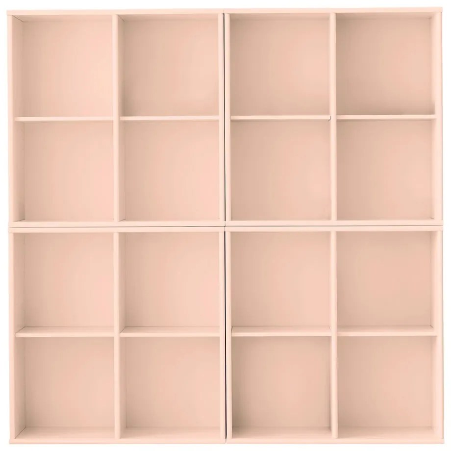 Libreria rosa chiaro da appendere 140x140x27 cm Mistral – Hammel Furniture