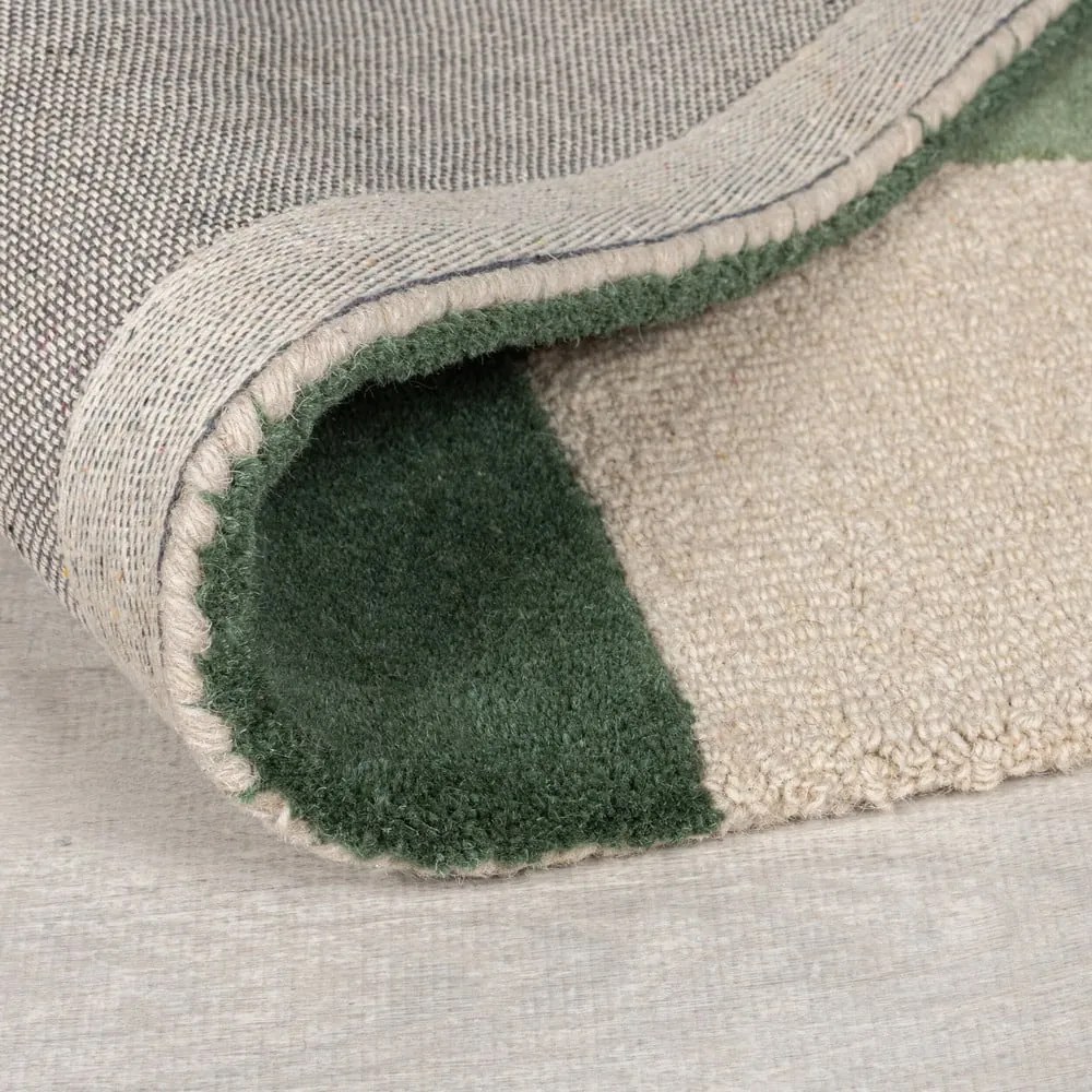 Tappeto verde in lana tessuto a mano 200x290 cm Glow Green &amp; Blue – Flair Rugs