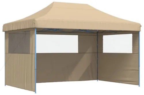 Tendone per Feste Pieghevole Pop-Up con 3 Pareti Beige