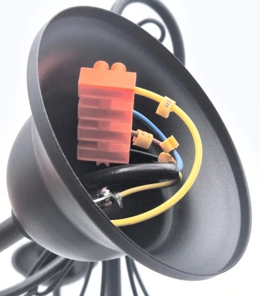 Lampadario a sospensione con catena DONATO 5xE14/40W/230V nero