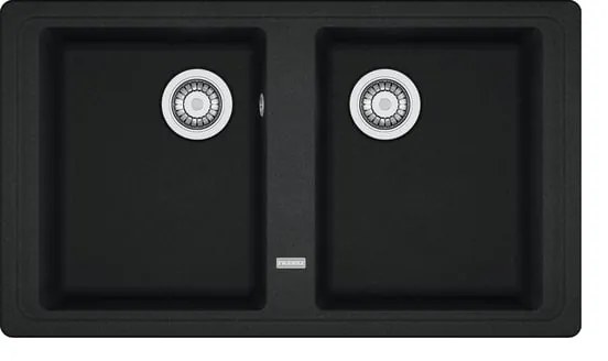 Lavello 2 vasche in fragranite nero FRANKE Malta L 86 x L 50 cm
