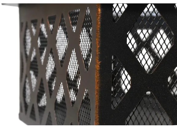 Griglia portatile in legno nero/patinato