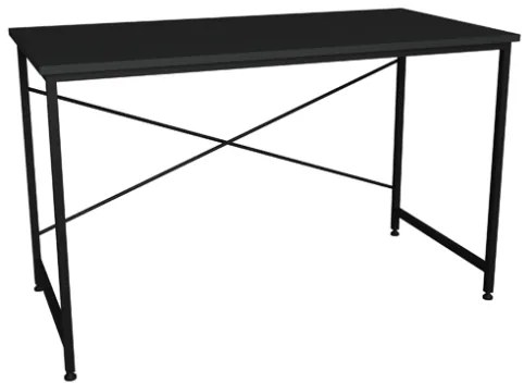 Scrivania Stile Industrial Ferro E Legno 120x60x73 Adam Antracite