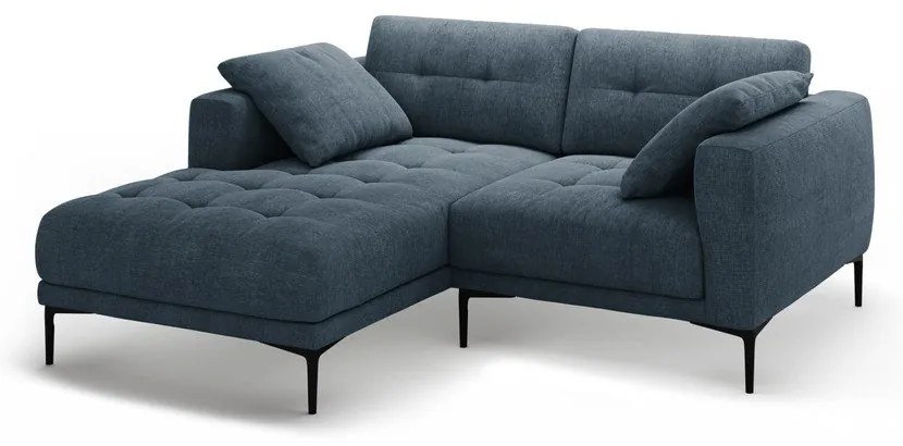 Divano angolare blu scuro (con penisola a sinistra/con chaise lounge) Bemy – Micadoni