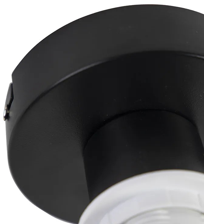 Plafoniera con paralume in velluto blu con oro 20 cm - Combi nero