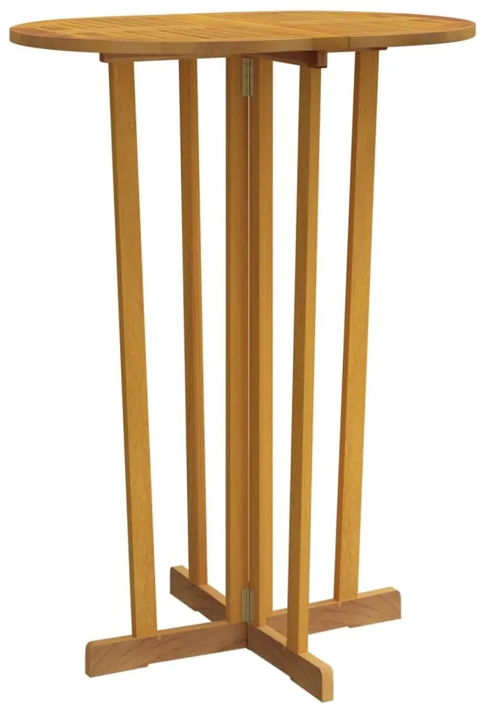 Tavolo da bar pieghevole 90x65x105 cm in legno massello di teak