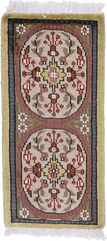 Agra Tappeto 60 x 30 (Indian) Annodato A Mano