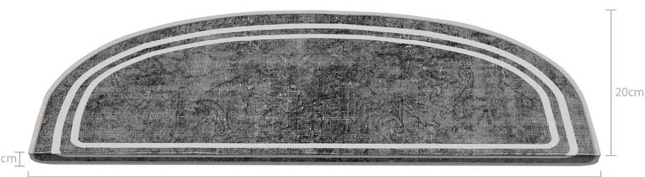 Gradini grigi in set da 16 pezzi 20x65 cm Plain - Vitaus