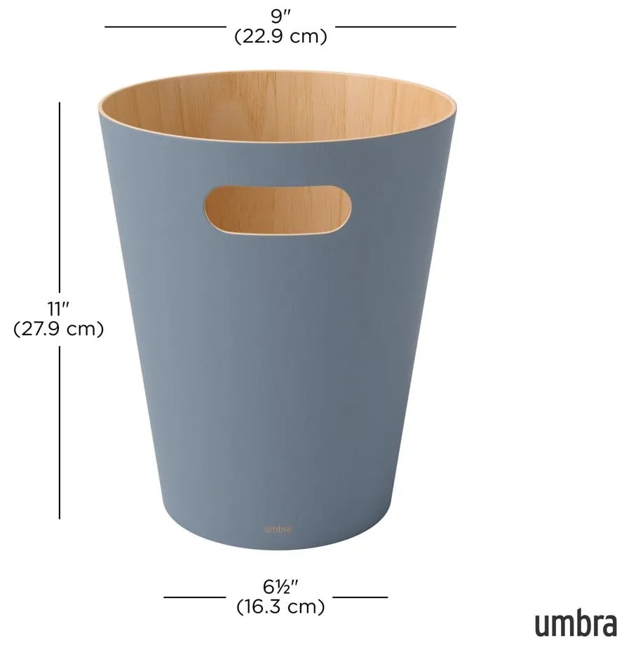 Bidone blu 7,5 l Woodrow - Umbra