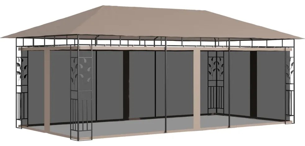 Gazebo Con Zanzariera 6x3x2,73 M Talpa 180 G/m² /