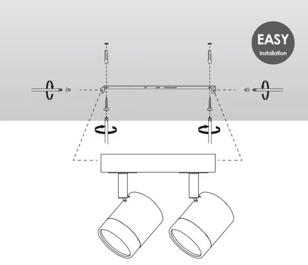 Faretto LED dimmerabile MANU 2xGU10/5,8W/230V bianco