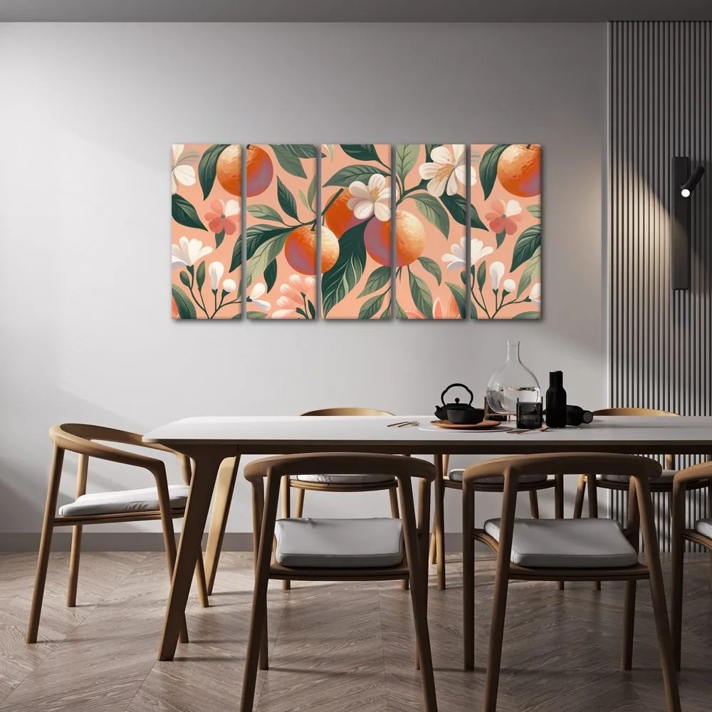Quadri 5 pezzi – Arance solari