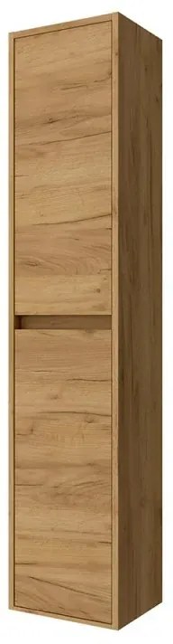 Colonna bagno sospesa 140 cm rovere africa ripiani regolabili Gaya
