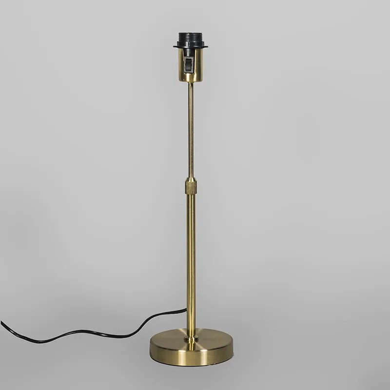 Lampada da tavolo oro/ottone con paralume nero 25 cm regolabile - Parte