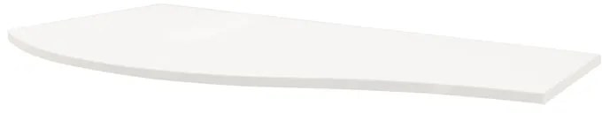 Top per lavabo Vague BADEN HAUS L 103 x H 1.6 x P 51 cm bianco stratificato, verniciato, dx