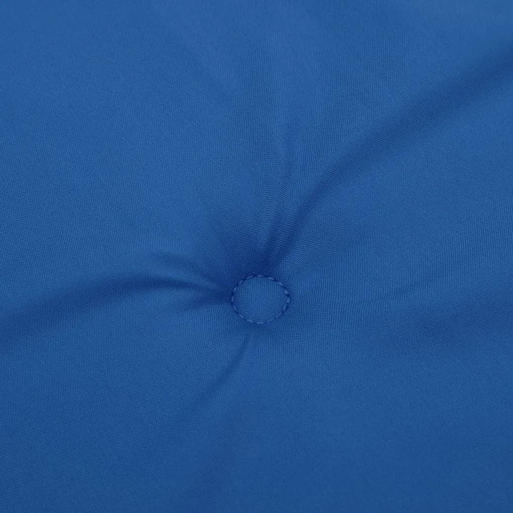 Cuscini per Sedie 6 pz Blu Reale 120x50x3 cm in Tessuto