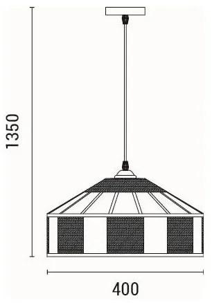 Lampadario a sospensione con filo 1xE27/15W/230V beige