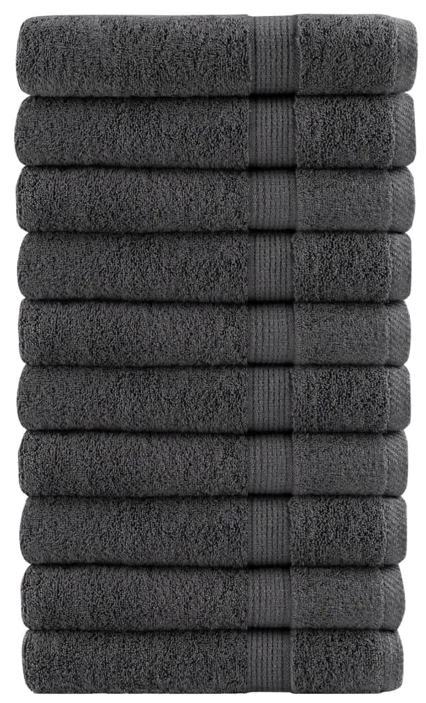 Asciugamani Ospiti Solund 10 Pz Antracite 100x200cm 600gsm /